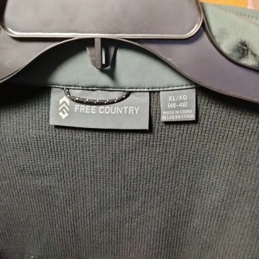 Free Country Jacket Full Zip Pewter Zip‎ Pockets Mens Size XL 46-48